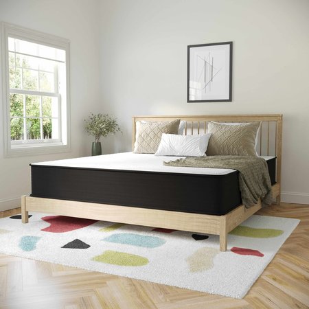 FLASH FURNITURE 12 King Foam and Spring Hybrid Mattress in a Box DR-E230P-R-K-12-GY-GG